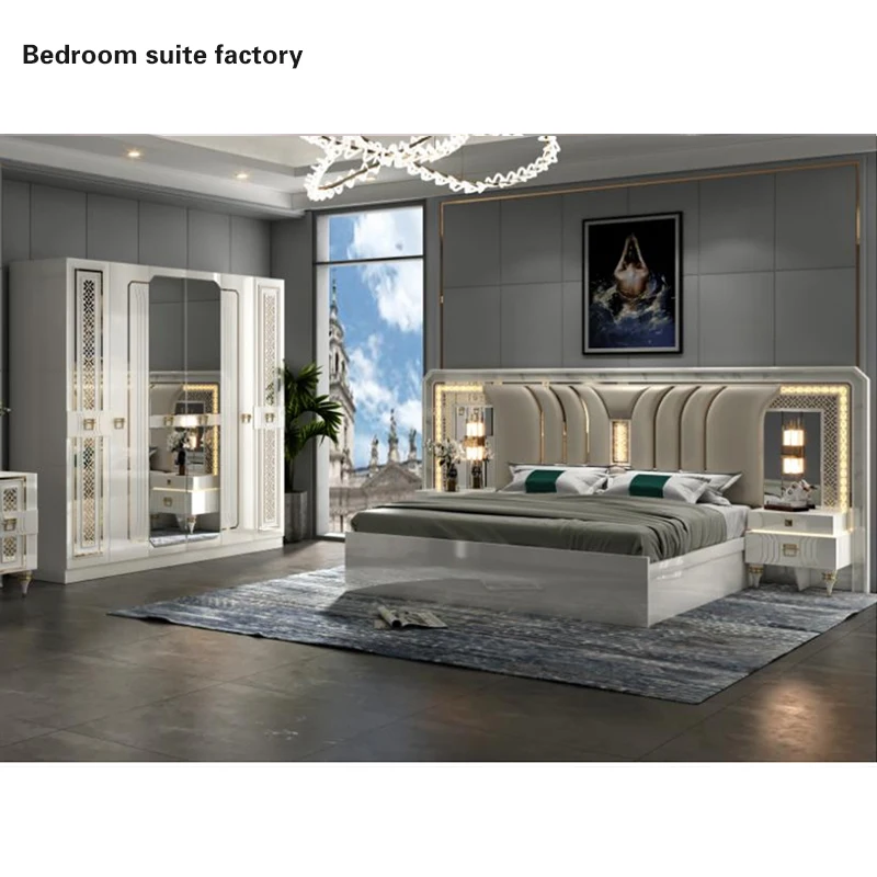 Modern bedroom furniture sets  luxury hotel king size beds Cheap   