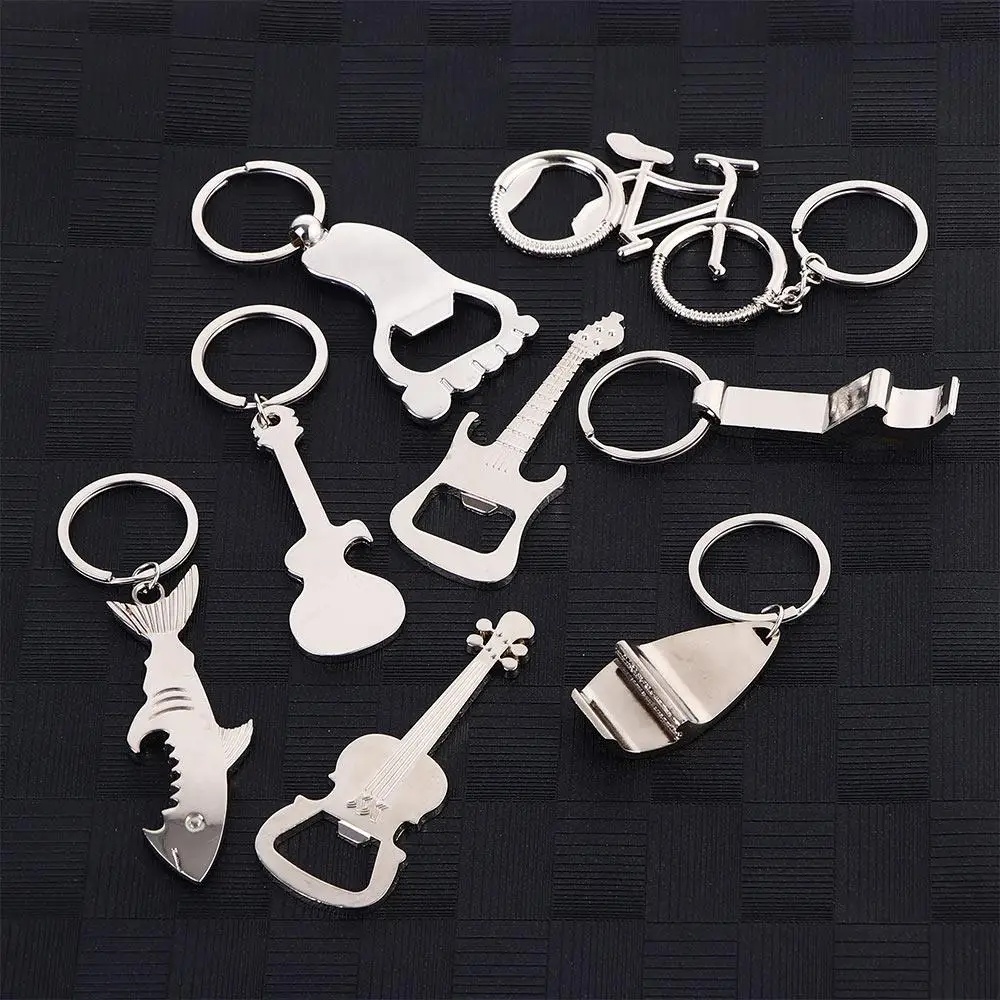 

Keychain Guitar Style Party Favor Bottle Opener Keychain Key Rings Bottle Opener Beer Opener Key Rings Corkscrew Key Chains