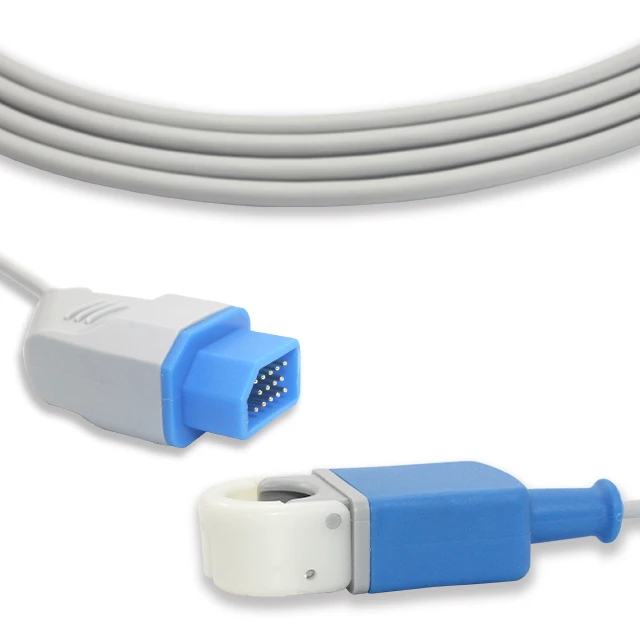 Compatible with 14-pin reusable adult finger clip SpO2 sensor extension cable, medical cable