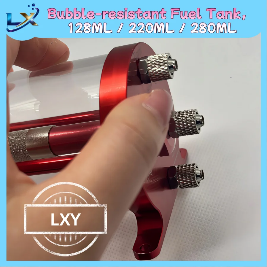 1~3PCS UAT High-Transparency Bubble-Resistant Sealed Fuel Tank CNC Upgrade Part 128/220/280ML  For Aero-Model Turbojet Engines