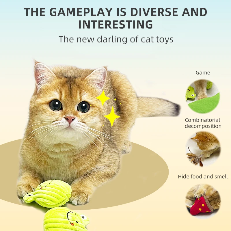 GiGwi Cats Toys Cuddle Kick Series Bite Resistance Cat Gnaw Toy Interactive Pets Molars Plush Toys Cat Accessories Cat Product