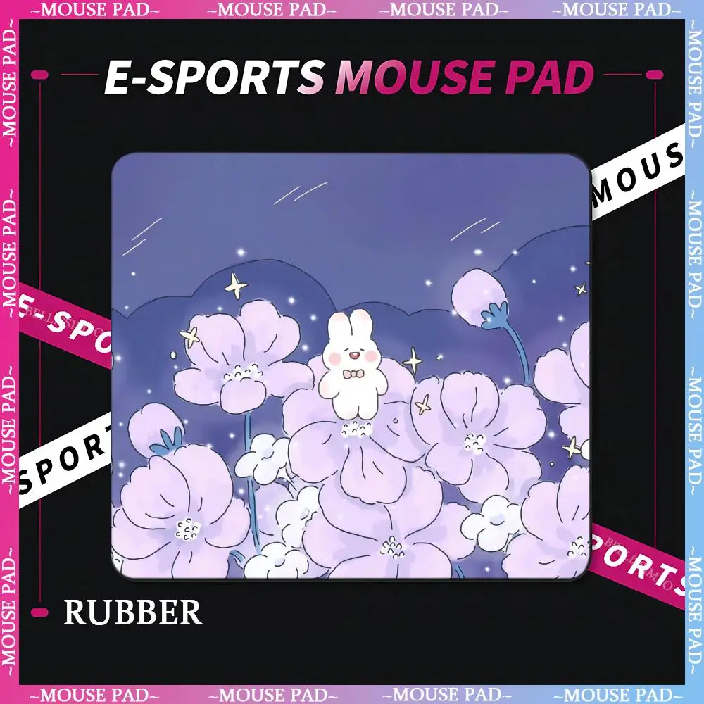 Anime Rubber Mouse Pad, Urso Branco dos desenhos animados, Pequeno, Laptop Gaming, Computer Desk Mat, Protetor de mesa