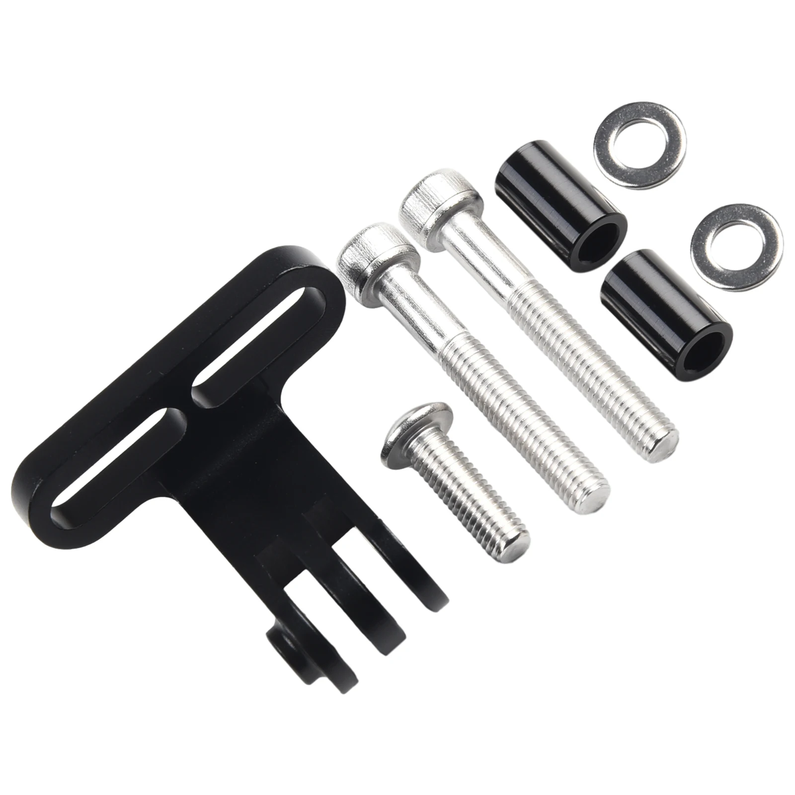 Befestigung Kamerahalter für Gopro, vorderer Lenker, am Lenker montierte Vorbaubasis, schwarze Klemme, Radfahren, Aluminiumlegierung