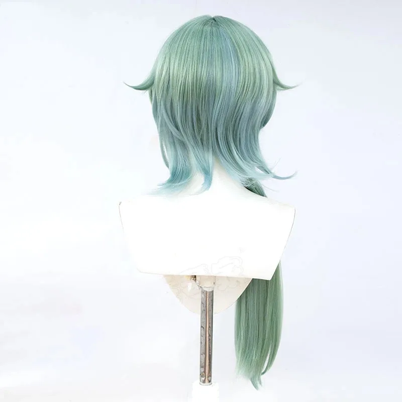 CyHonkai ستار السكك الحديدية Anaxa شعر مستعار تأثيري الضوء الأخضر الشعر الطويل Anaxagoras Grove of Epiphany Amphoreus هالوين للنساء الرجال Carniv