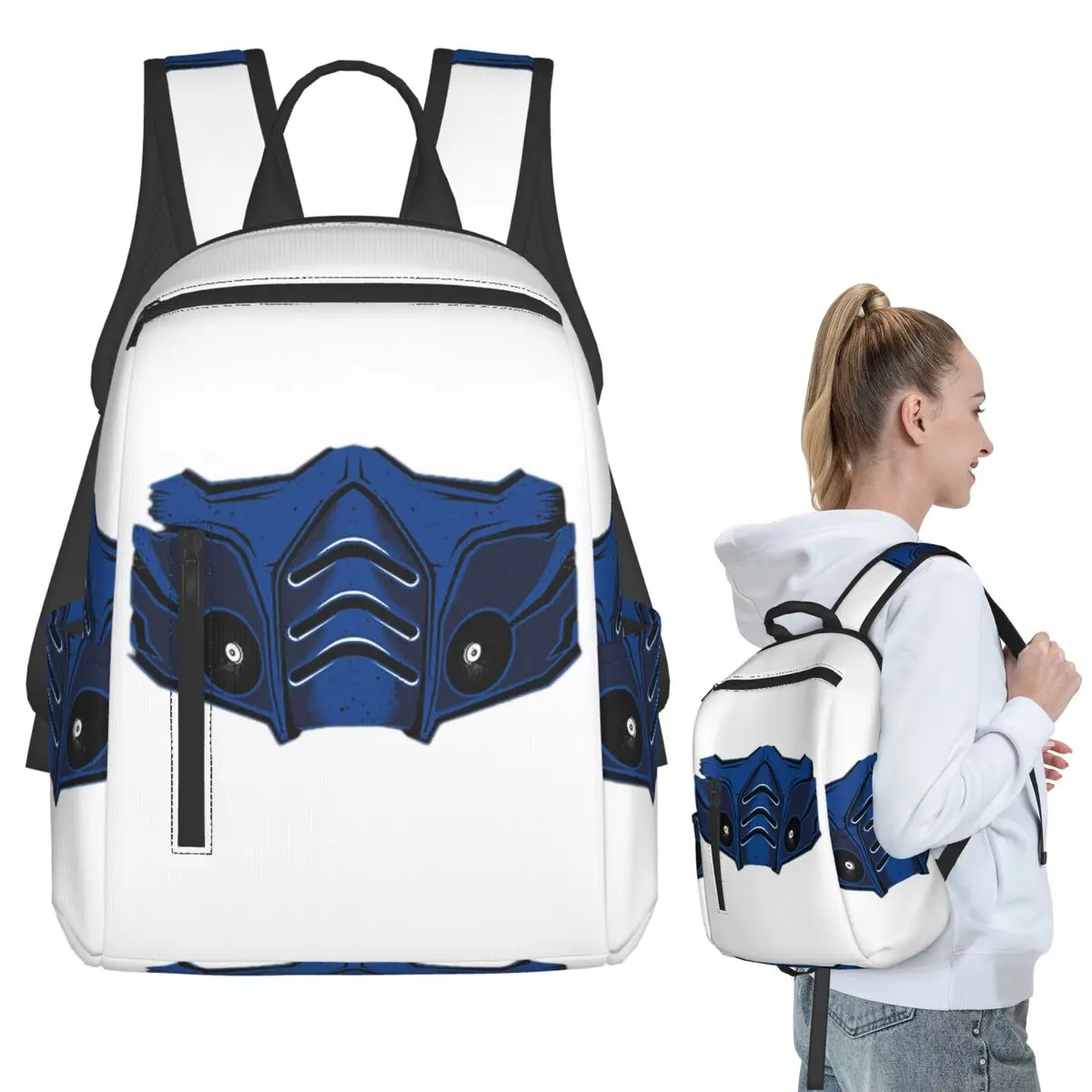 

Mortal Kombat Sub-Zero Backpack Student BookBag Children School Bag Laptop Shoulder Bags Boys Girls