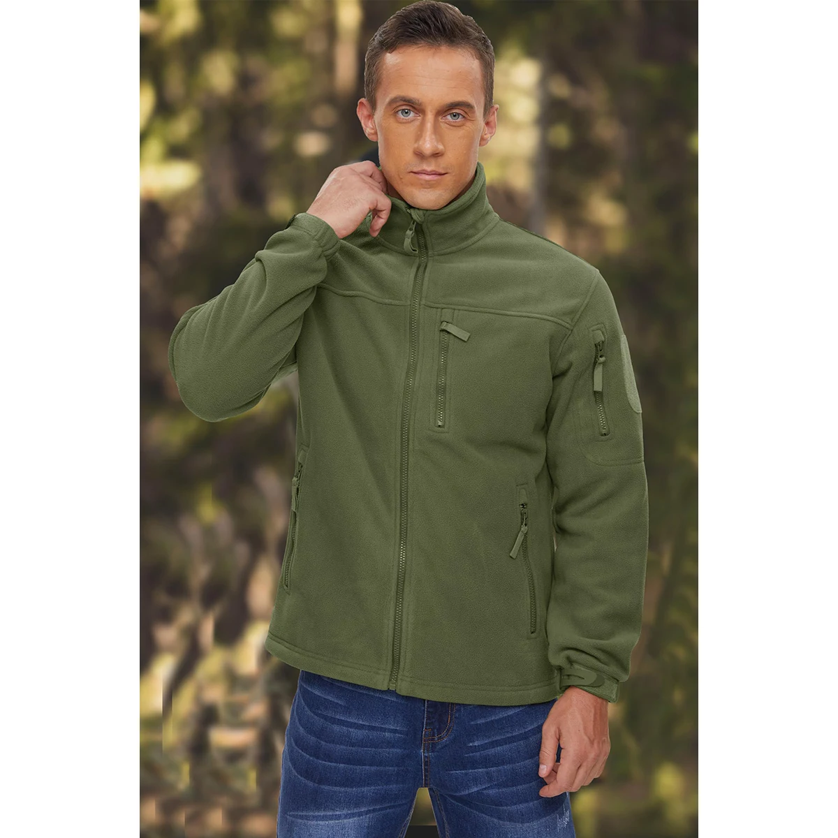 TACVASEN Men's Fleece Jacket Soft Warmth Windproof Full Zip Up Coat Multiple Zipper Pockets Hiking Working Outdoors Windbreaker 24 S49e63336a54040ed8e98dd3803943f9ab