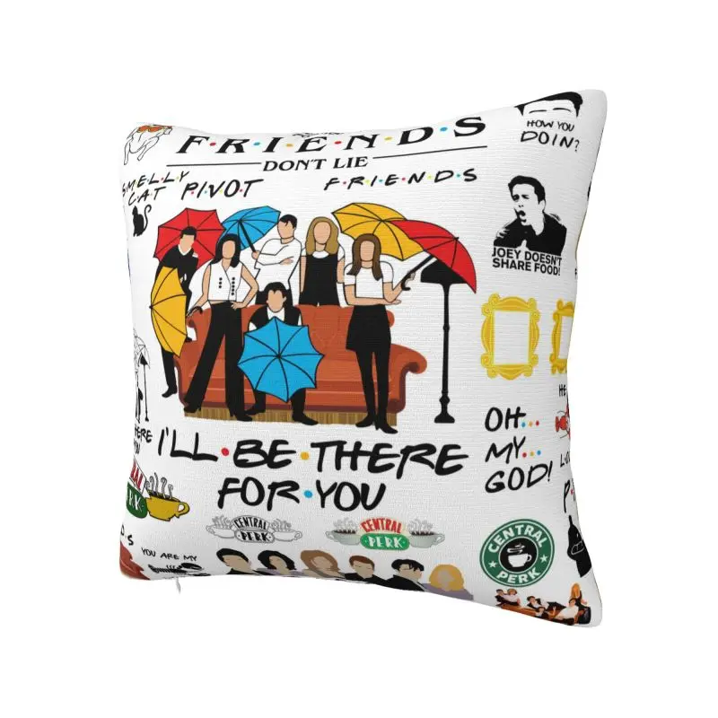 Nordic Style Funny TV Show Friends Collage Cushion Covers 45x45cm Velvet Pillow Case for Sofa Square Pillowcase Home Decorative
