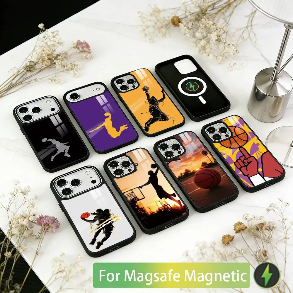 

basketball Phone Case For iPhone17,16,15,14,13,12,11 Plus,Pro Magnetic For Magsafe Wireless Charging