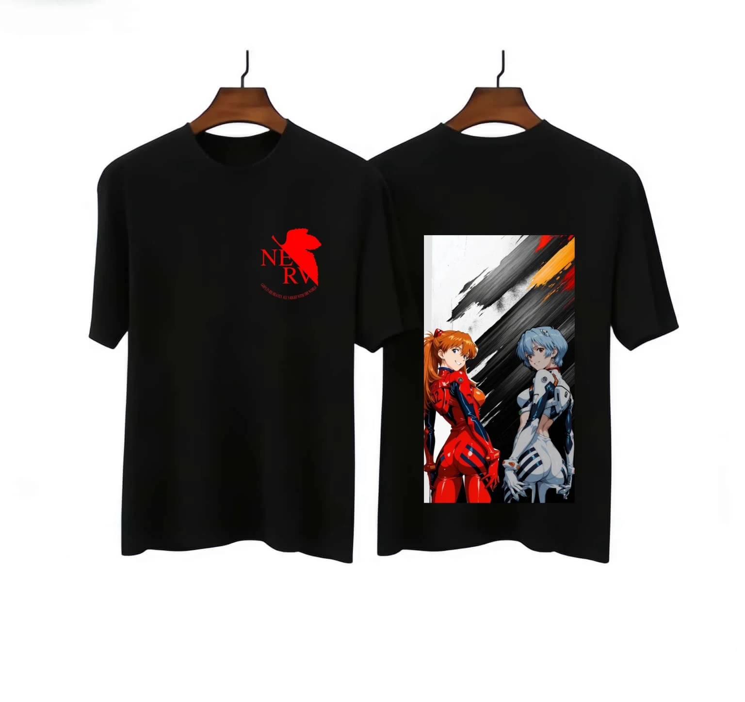 Neon Genesis Evangelion Anime Asuka Ayanami Printed T-shirt Men's and Women's T-shirt Men's Top Sports T-shirt 2026 Summer Tee