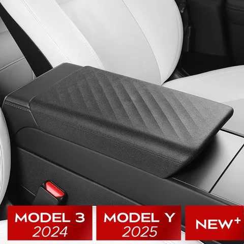 Central Armrest Cover for Tesla Model Y Juniper Launch 2025 Model 3 Highland 2024 TPE Soft Case Center Console  Lid Accessories