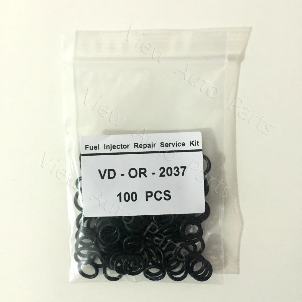100 pz Iniettore di Carburante FKM O'Rings ORings O Rings Kit di Servizio di Riparazione Iniettore di Carburante di Alta Qualità 7.7*1.9mm VD-OR-21021