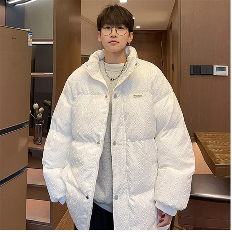 

2023 Winter New Youth Fashion and Handsome Trend Warm Cotton Clothes for Men's Casual Loose Versatile Cotton Clothes