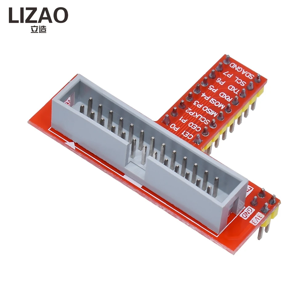 LIZAO Raspberry Pi GPIO 26P Interface Board Expansion Kit with Ribbon Cable and Breadboard for Prototyping