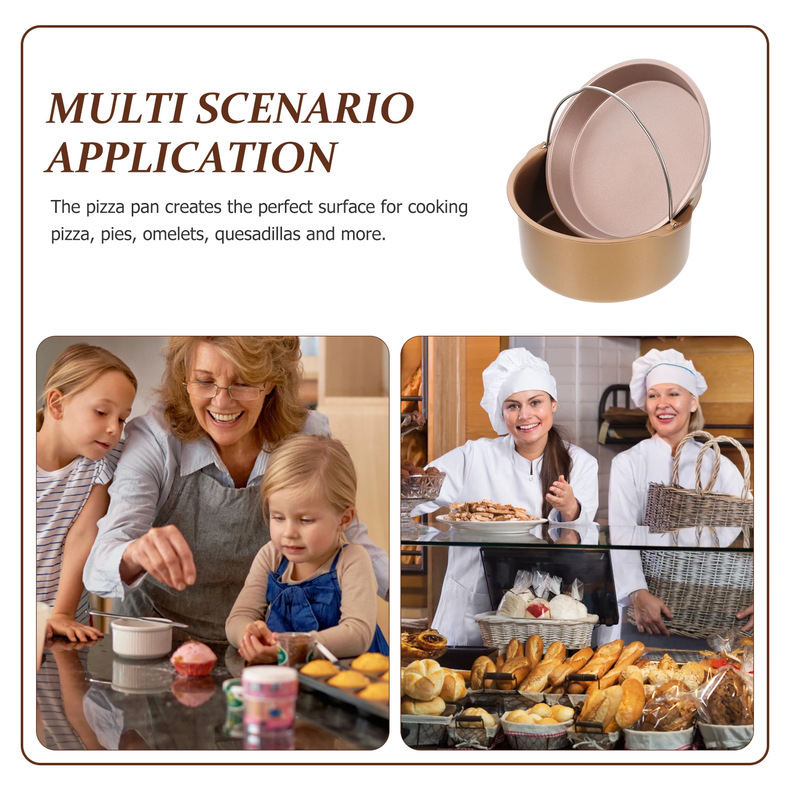 

Air Fryer Accessories Cheese Cake Pan Pizza Pan Baking Tray Roaster Wear Resistant Food Grade Material Safe Healthier Perfect