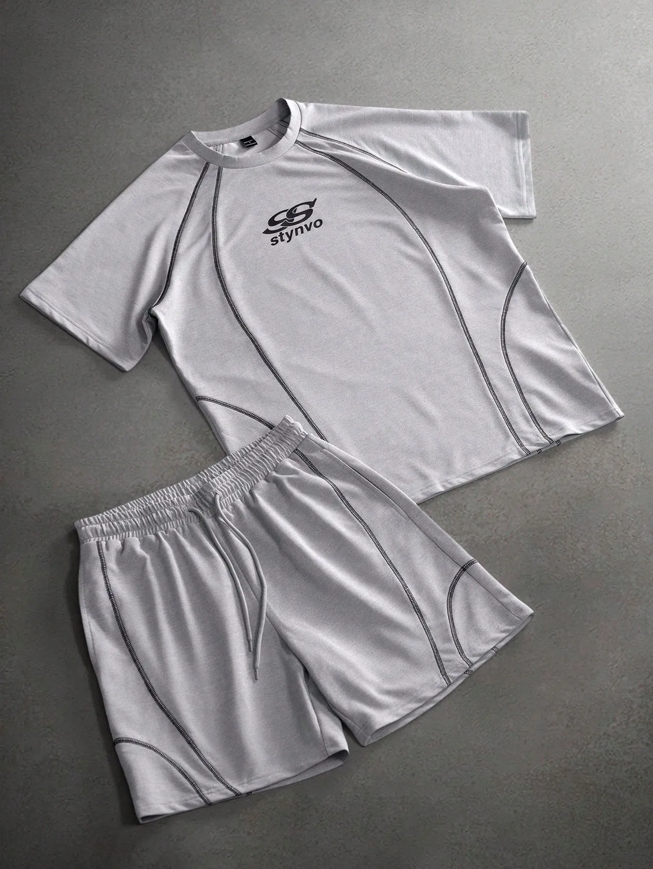 

2026 Summer New Men's Short-Sleeved Set with 3D Letter Pattern Print for Street Casual Fashion Comfortable and Soft