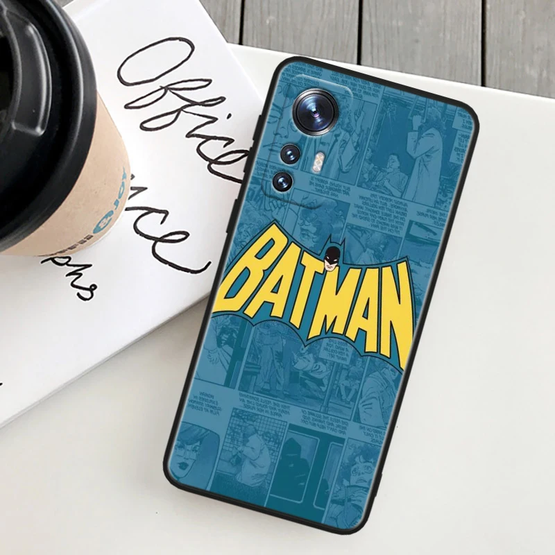 Superman Batman For Xiaomi Mi 14 13 12T 12S 12X 11i 11X 11T Play HyperCharge Lite Ultra Pro Black Soft Phone Case