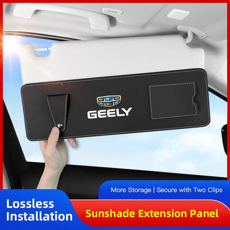 Extensor de Visor Solar para Carro, Proteção Anti-reflexo e UV, Para Geely Boyue, Haoyue, Vision-X3, Novo Emgrand, Vision, Binyue, Emgrand-GS