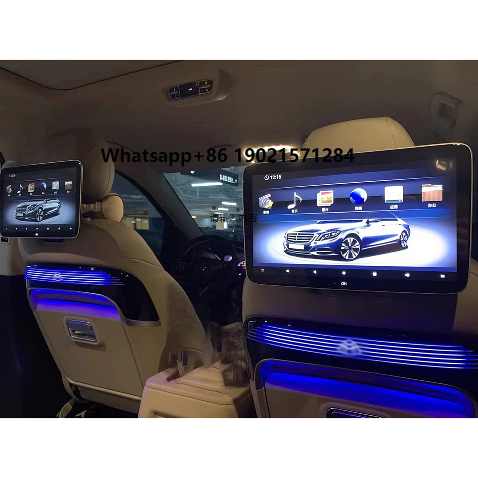 

13.3 Inch Headrest Screen Rear Video Plug and Play for Mercedes Class C E GLE GLS Back Seat With Dedicated Socket Car TV