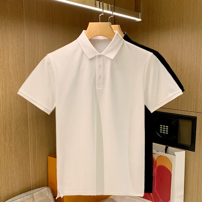 

2023 summer golf men short sleeve T-shirt lapel quick-drying sport shirt