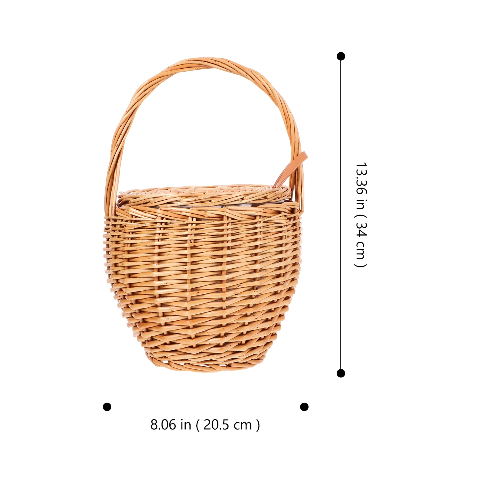 Wicker Picnic Basket Decorative Flower Hamper Wedding Girl Christmas Daily Supplies Portable Woven Multipurpose Floral