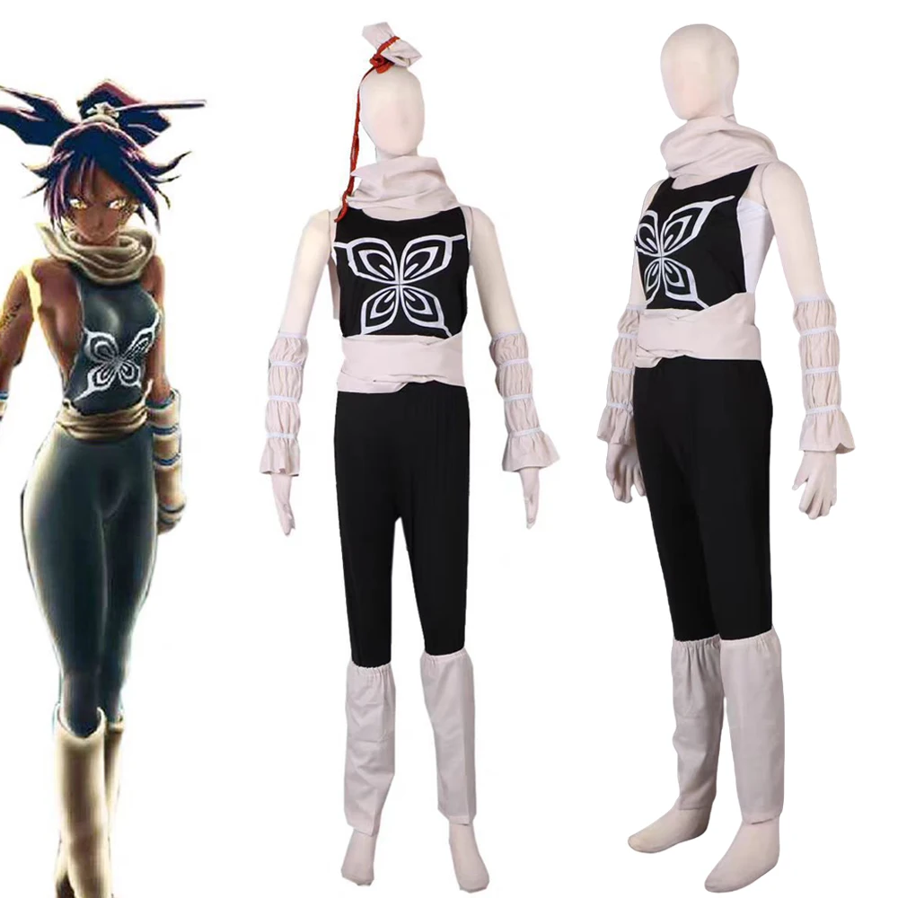 Anime BLEACH Shihouin Yoruichi Cosplay Costume Women Jumpsuit Combat Equipment Uniform Bodysuit Halloween Clothes