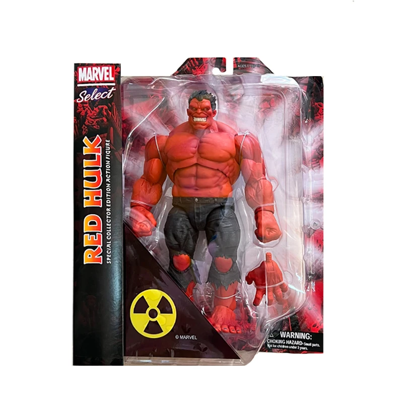 Diamond Select Toys DST Marvel Select Red Hulk 9 Inches 23Cm Original Action Figure Model Kid Toy Birthday Gift Collection