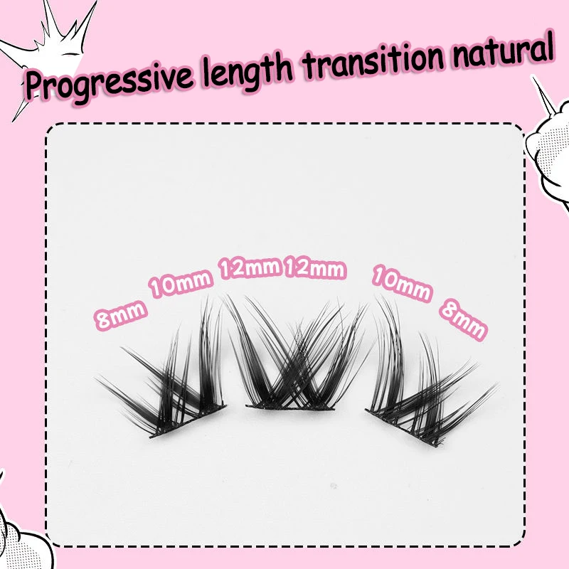 W-shaped lash clusters Natural Eyelash extensions Wholesale Eyelash DIY Makeup Individual False Eyelashes Cosmetics Anime Lashes