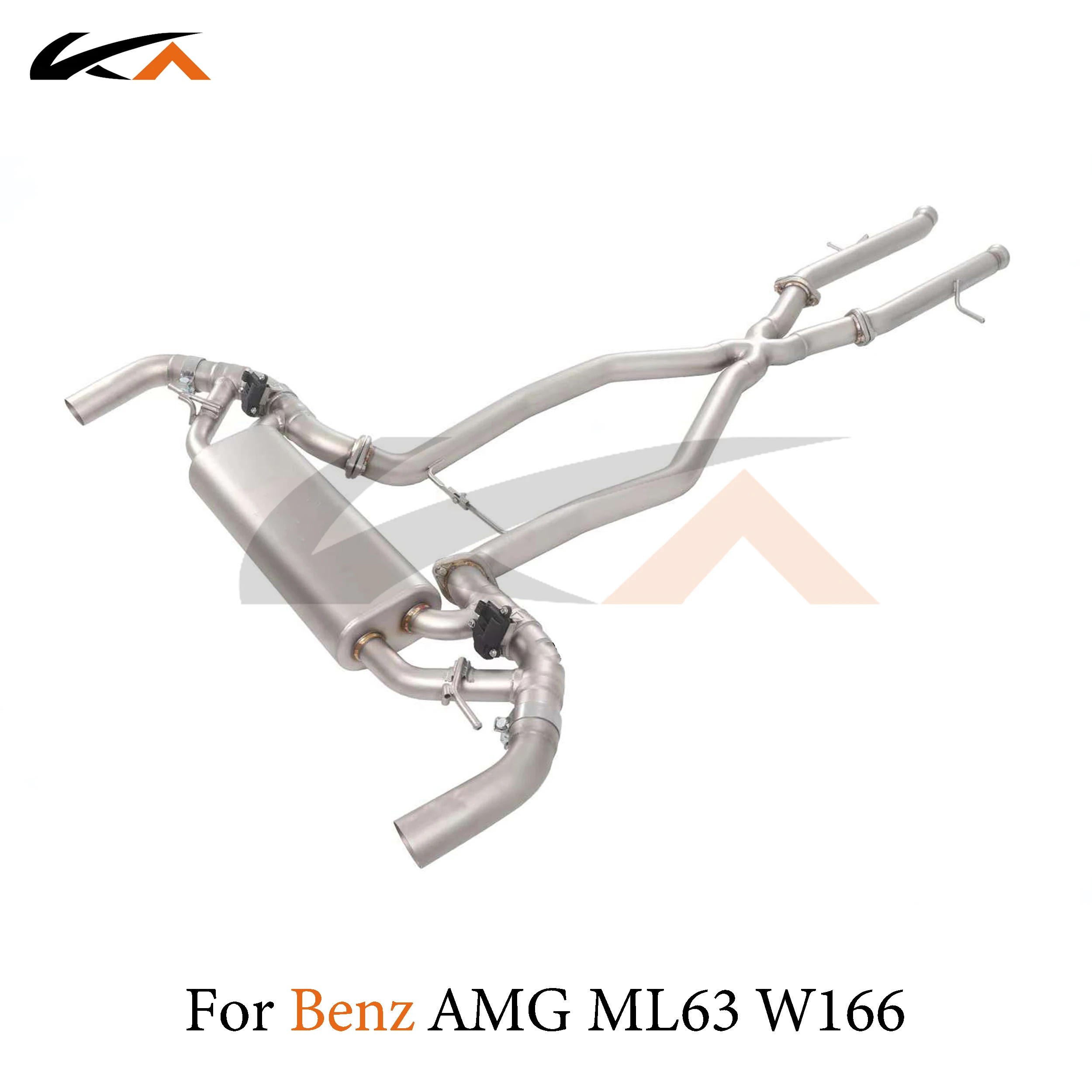 KA exhaust system parts stainless catback for Mercedes-Benz AMG ML63 GL63 GLE63 W166 5.5T rear section muffler valve