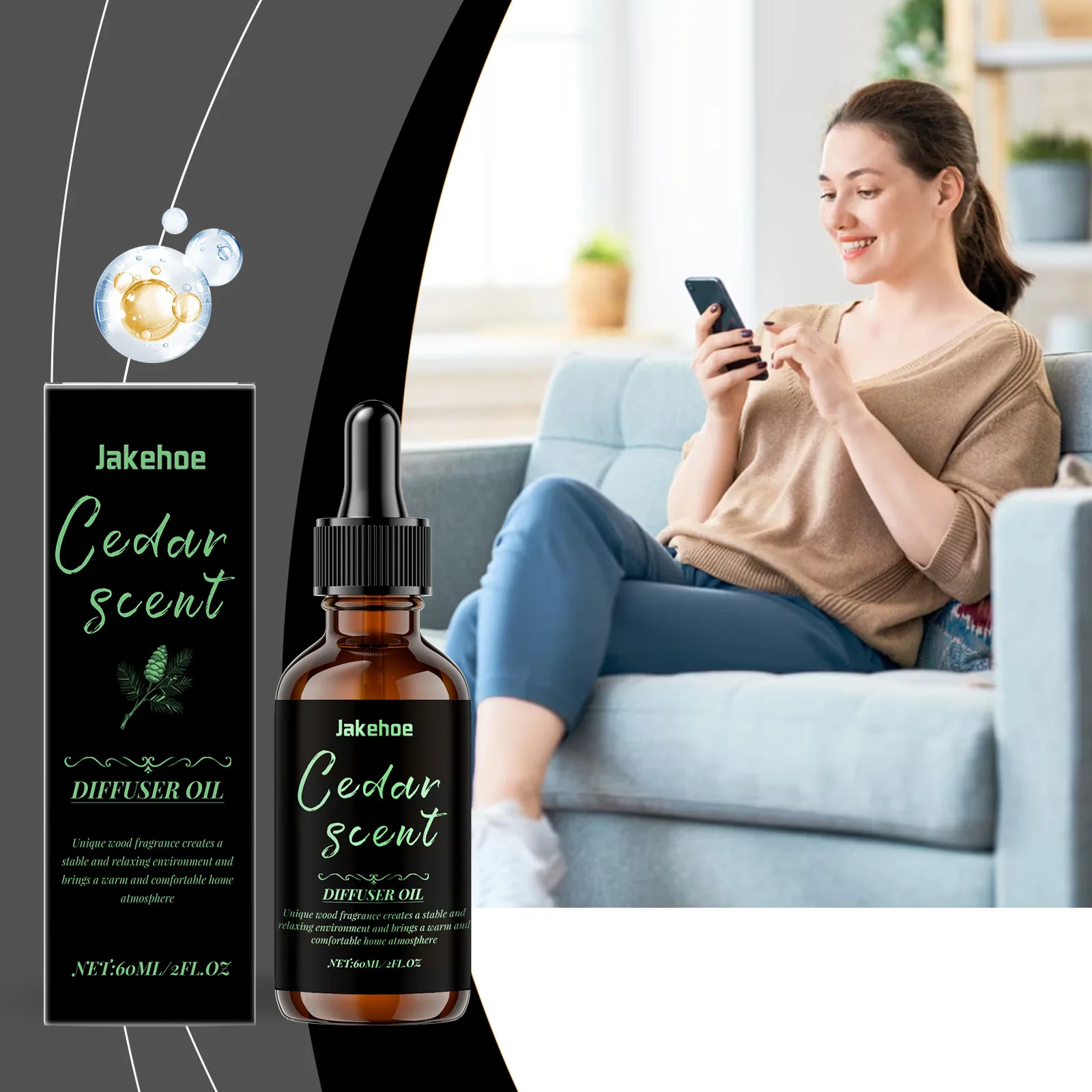 

Christmas Essential Oil 60ml - Cedar Scented Aromatherapy Oil for Diffusers, Candles & Soap Making, Holiday Gift Set