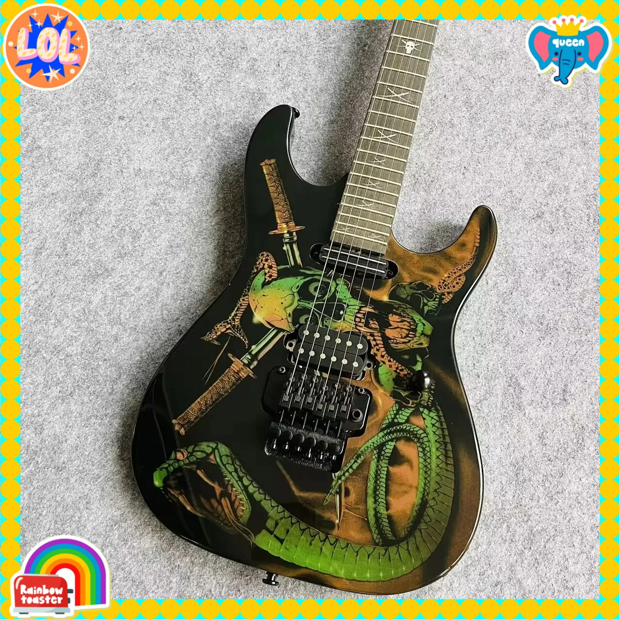 

Valentine's Day Gift Electric Guitar Skulls --Snakes George Lynch Signature Floyd Rose Tremolo Bridge
