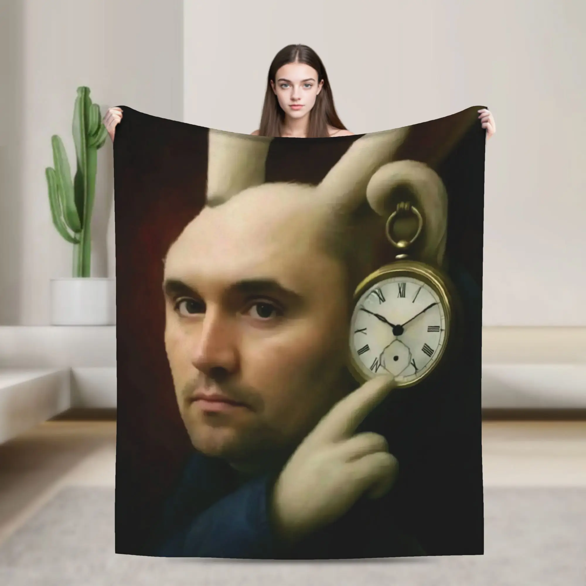 Comfort Charlie Kirk Funny Meme  Blanket Merch Bedding Decorative  Throw Blankets Warm Coral Fleece Plush for Outdoor