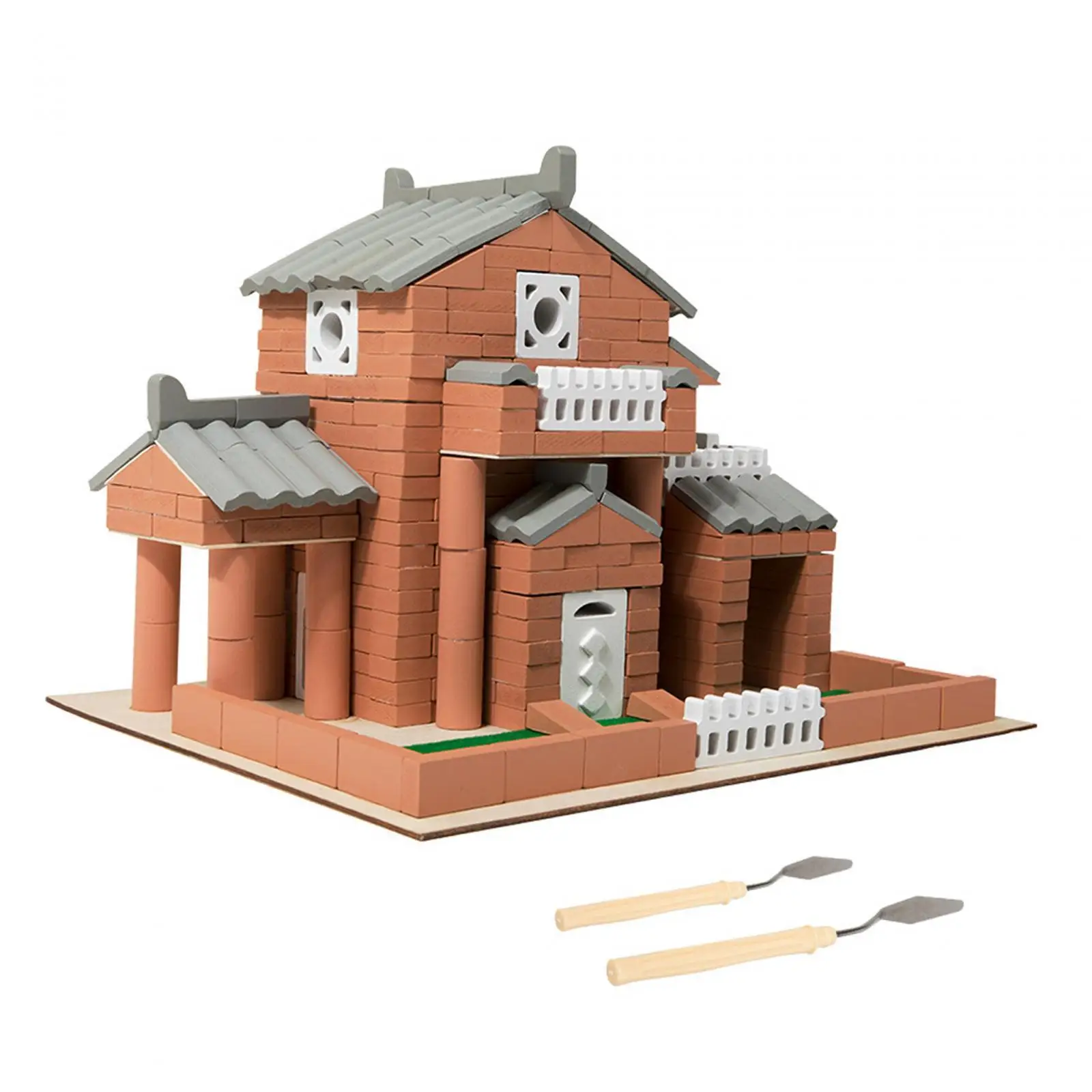 Modello di edificio fai-da-te Kit di case in legno Costruzione Mattoni da costruzione Puzzle 3D Giocattolo Cottage Villa Mattoni fai da te Giocattoli per la decorazione