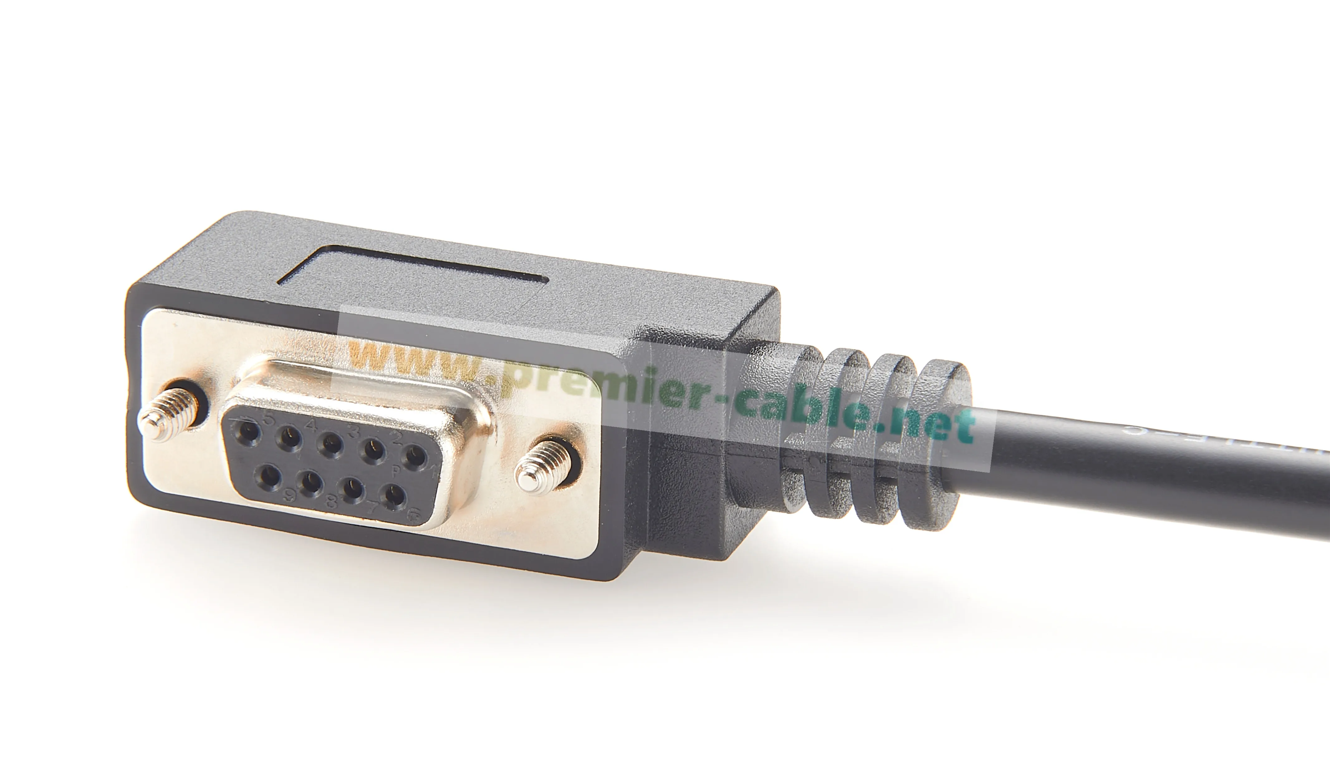 Rechtwinkliges, flaches DB9-Buchsenkabel RS232, platzsparendes D-Sub 9-Pin RS232-Einzelkabel für Computer, Drucker, Scanner – Detail 5