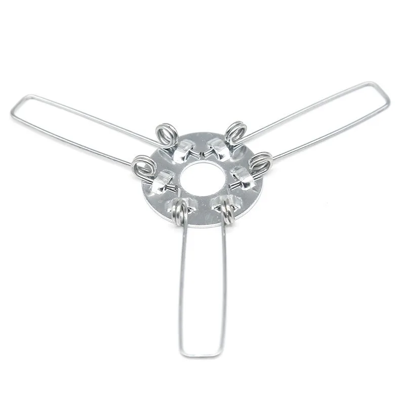 17 pcs-Fork Stable Design 100mm 3-Fork Lamp Spring Clips, great for Home Lighting Installation, Strong Metal Spring