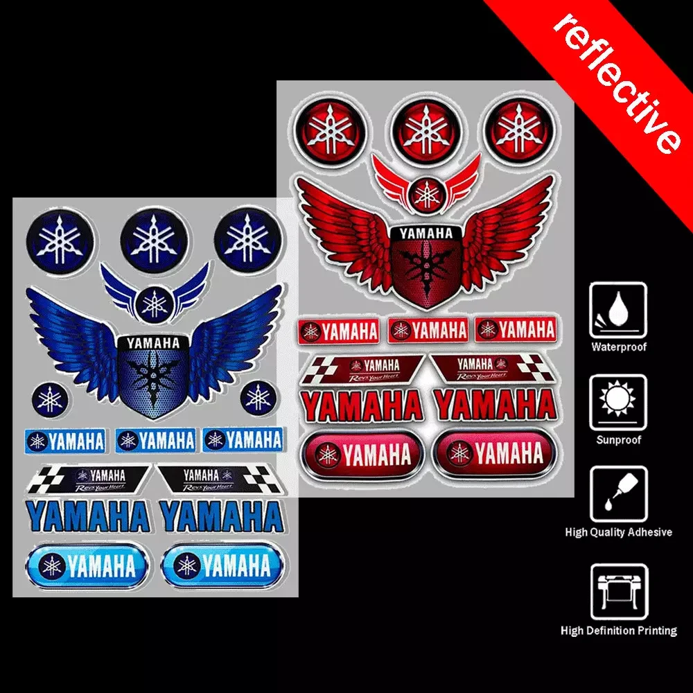 النمط الياباني دراجة نارية الشارات عاكس الجسم ملصقات السيارات خوذة شرائط السلامة ركوب والعتاد لتحسين الرؤية