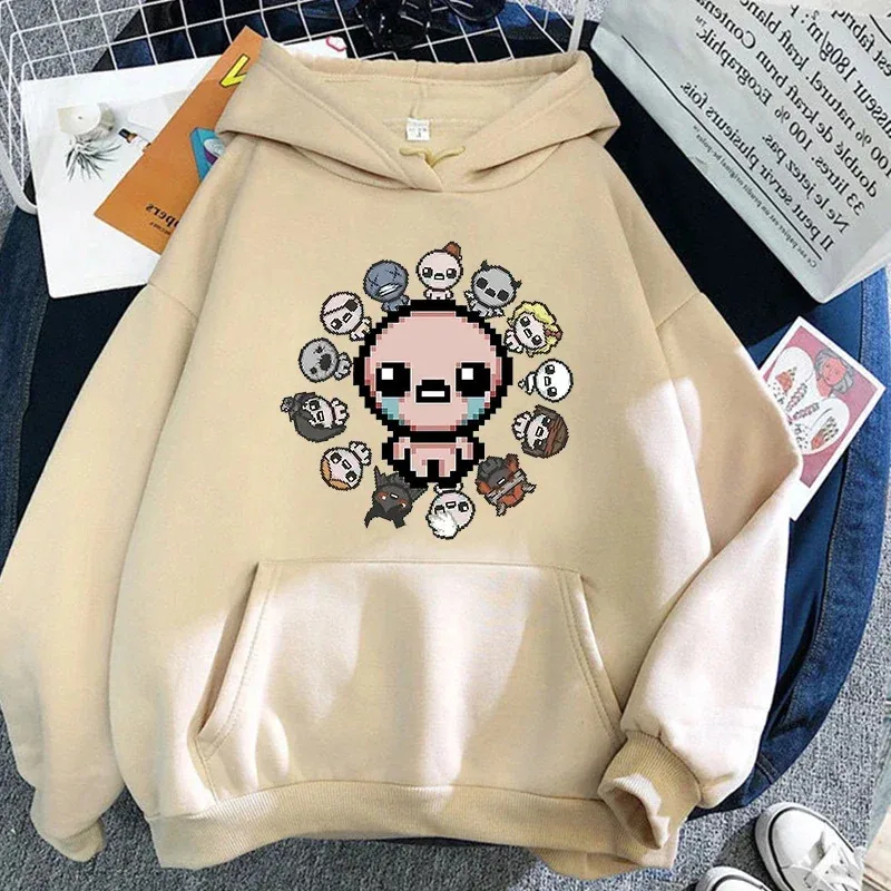 

Толстовки с капюшоном The Binding Of Isaac, повседневная свободная мужская и женская одежда, осенне-зимняя эстетичная толстовка в стиле Харадзюку, уличная одежда унисекс, топы