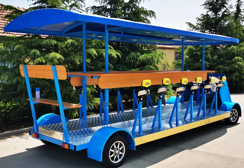 Sightseeing Car Beer Bike Professional High Performance Factory Supply Scenery Spot Electric Tour train Tourist Shuttle