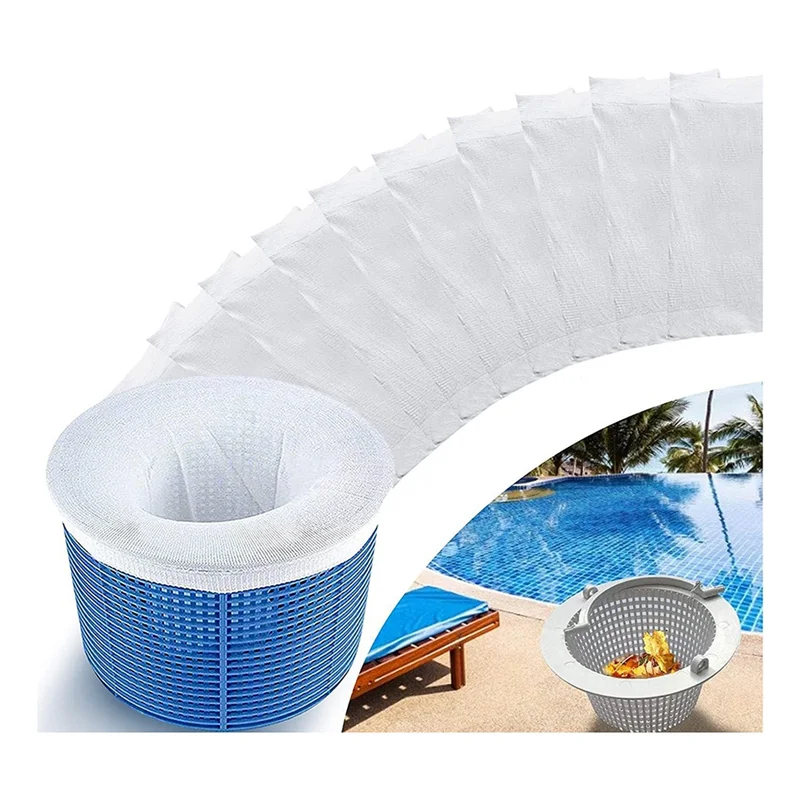 ABKR-сумка-корзина для скиммера для бассейнов, эластичный фильтр, белый эластичный сплиттер, сетка для скиммера для бассейна, сетка с мелкой сеткой