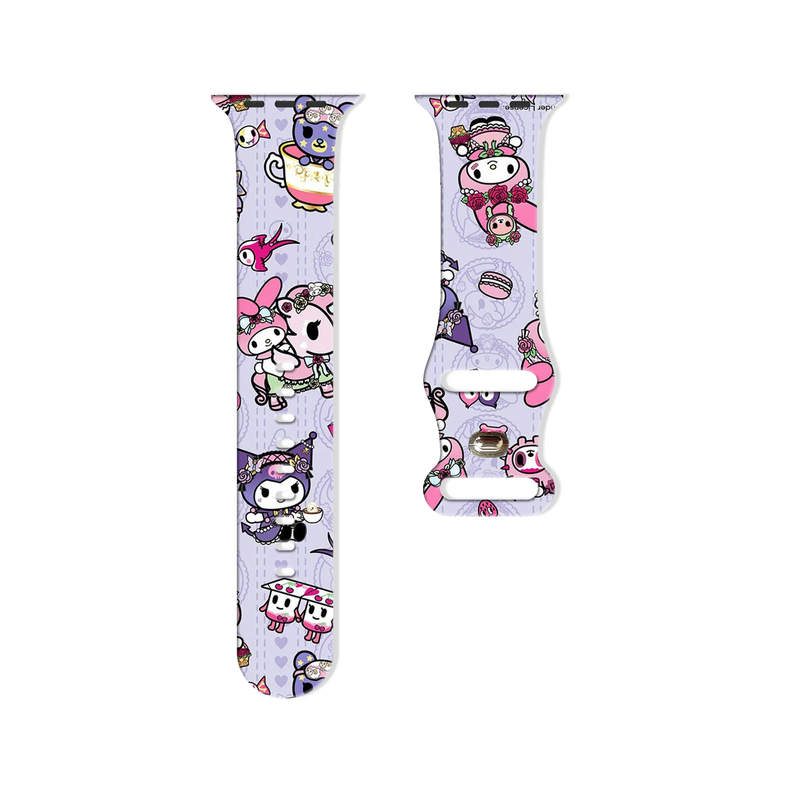 

Sanrio series 2 printed watch strap for Apple Watch 11 10 9 8 Silicone Band Replaceable Bracelet for iWatch 46mm 44mm watchband