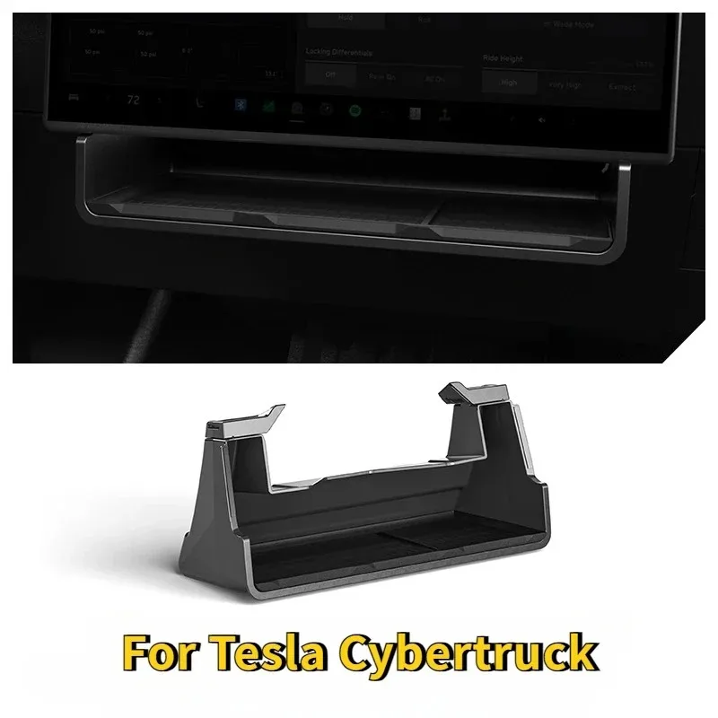 

Для Tesla Cybertruck 2024-2025: Аксессуары для хранения в автомобиле, скрытый органайзер-ящик под центральным экраном управления