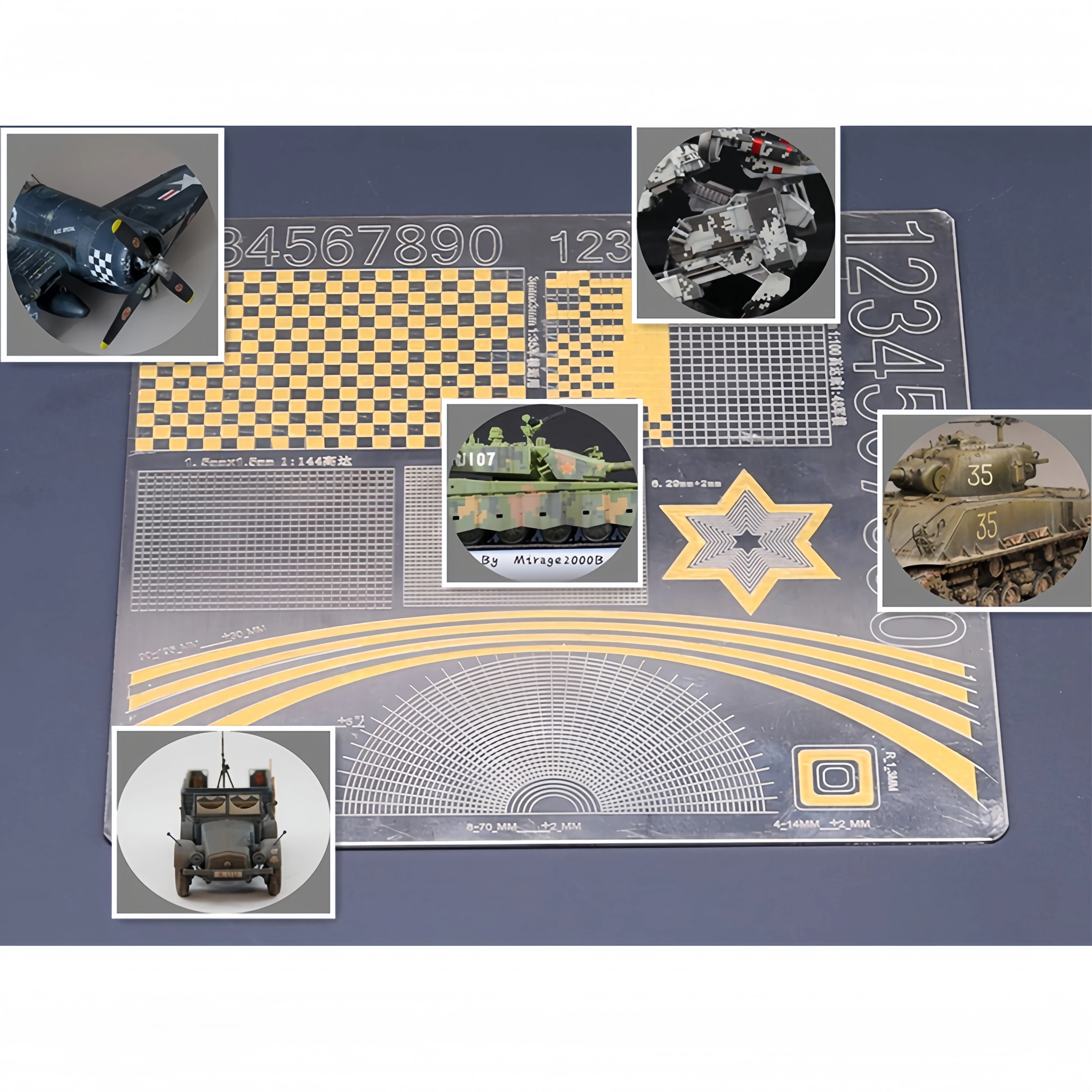 Border BD0012 Masking Tape Cutting Mat Camouflage Double-sided Board 15cm*15cm For Gundam Military Model Hobby DIY Accessories
