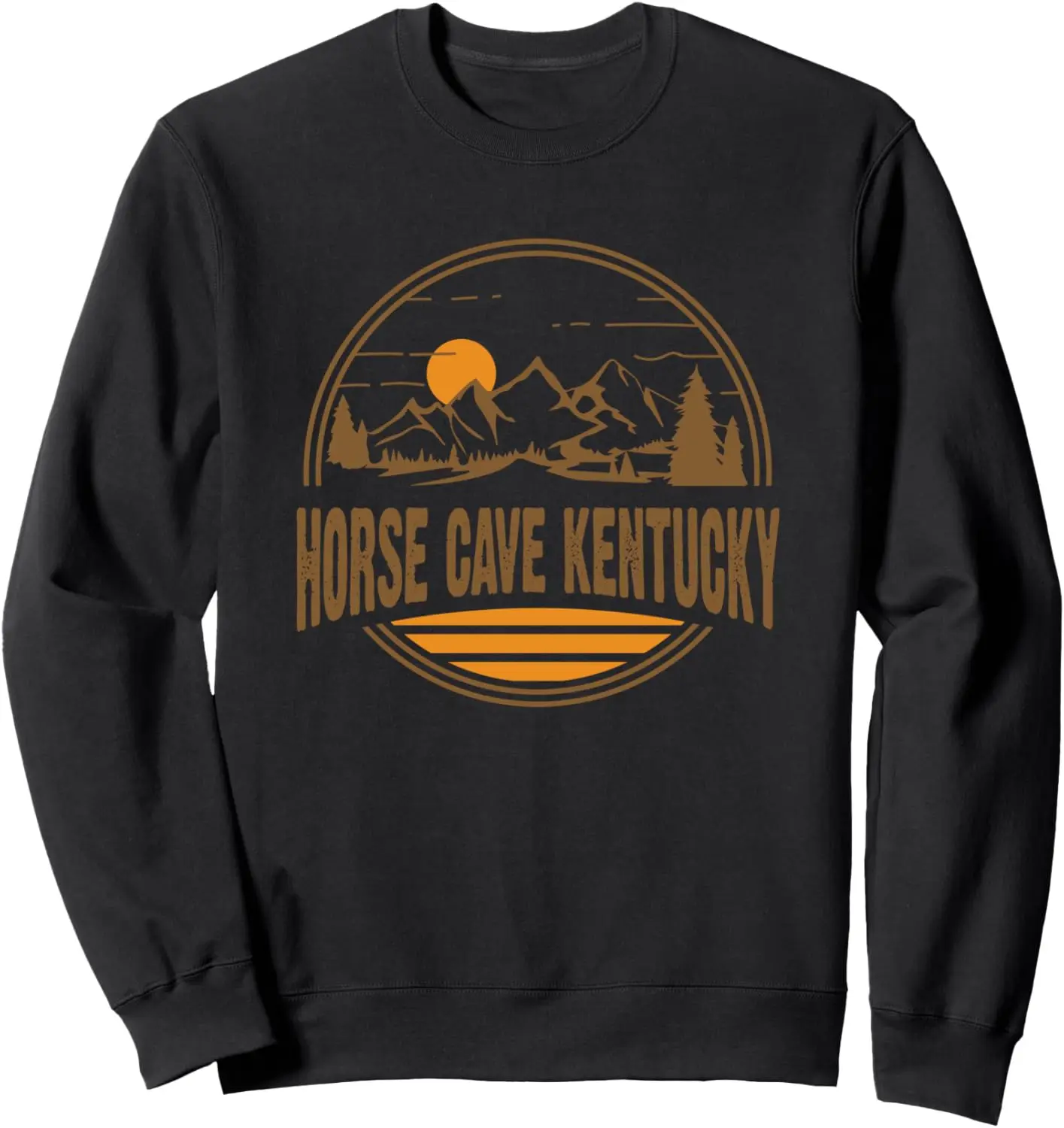 Vintage Horse Cave, Kentucky Mountain Hiking Souvenir Print Sweatshirt