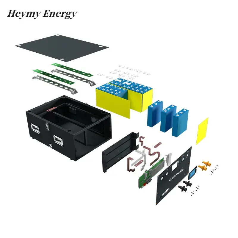 Hemy Energy 48v Diy Kit Case 5kwh 10kw 15kwh Fit For Lifepo4 Battery 100ah 150ah 200ah Battery Packs For Lithium Box With Bms