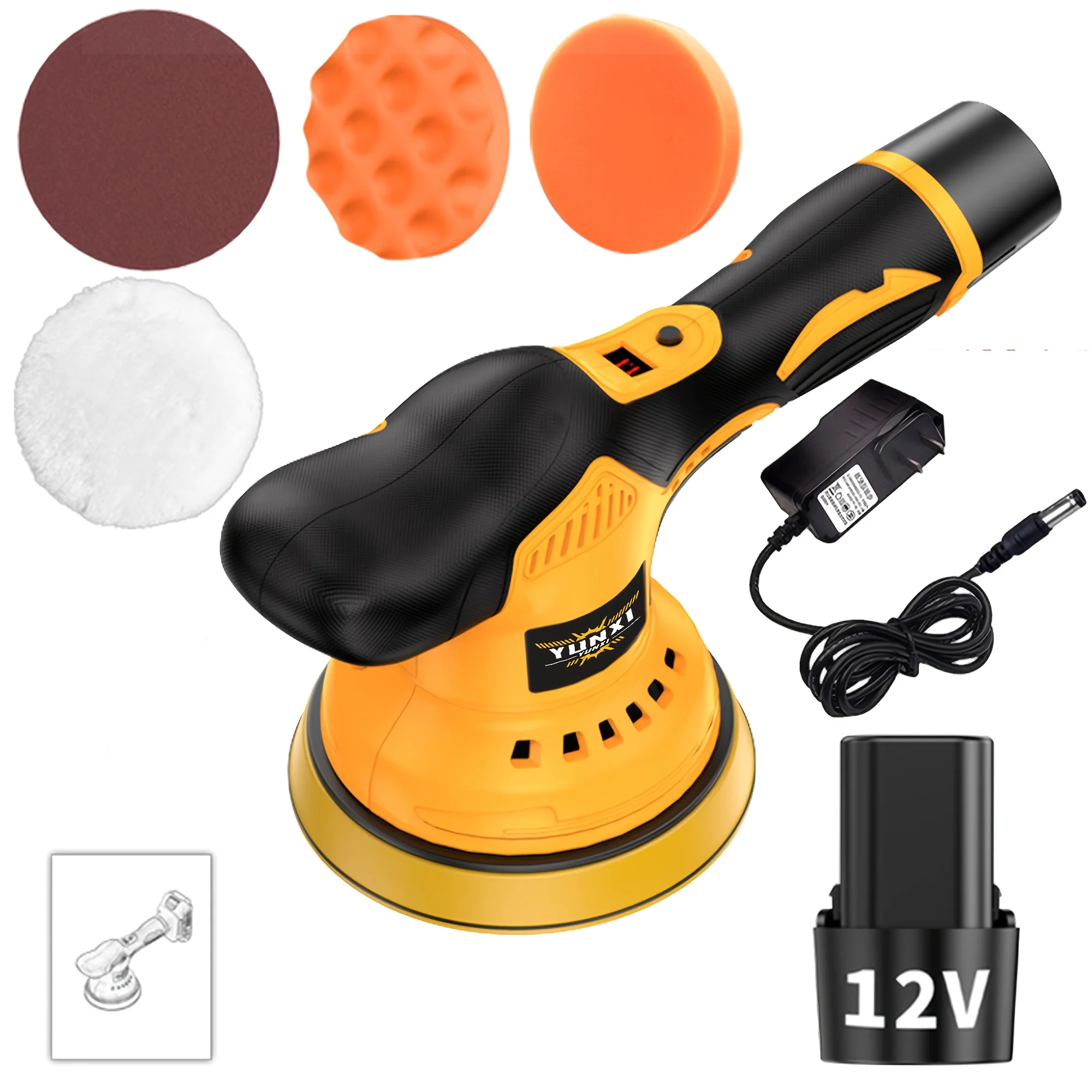 

Latest Wireless Lithium Ion Polisher Kit - 1300Mah Rechargeable Battery, Portable Car Polishing And Waxing Tools with a Variety of Mats, Gloves And Additions for Scratch Removal And Cleaning Bathrooms