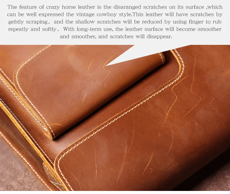 LUOKIR Echte Hohe Qualität Crazy Horse Rindsleder Schulter Umhängetasche Männer Leder Deluxe Sling Messenger Tasche Für 12,9 Zoll IPad – Detail 6