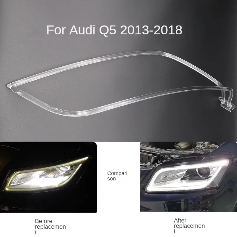 Untuk AUDI Q5 2013-2018 DRL panduan cahaya pelat panduan lampu tabung panduan lampu siang hari berjalan panduan lampu mata malaikat