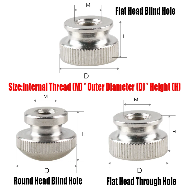 1 sztuk M3 M4 M5 M6 M8 okrągła/płaska głowica radełkowana nakrętka kciuk niklowanie stal węglowa zaślepka wysoki krok ręcznie dokręcić nakrętka