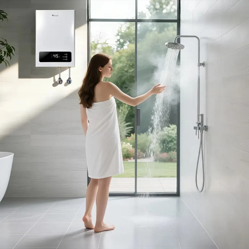 Airo OEM DSC Whole House 240V 12kw 18kw Tankless Instant Electric Instantaneous Hot on Demand Water Heater for Shower Bathroom