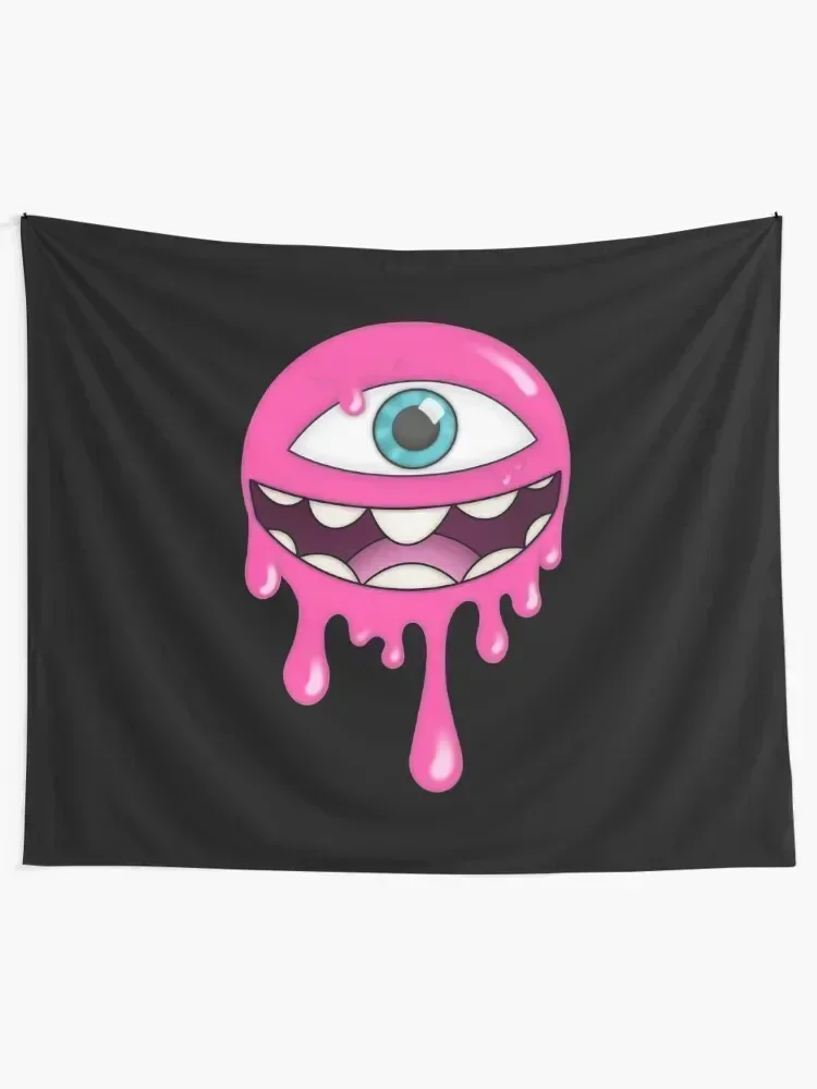 Pink Drippy Round Cyclops Tapestry Wallpaper Christmas Decoration Home Decoration Wall Carpet Tapestry