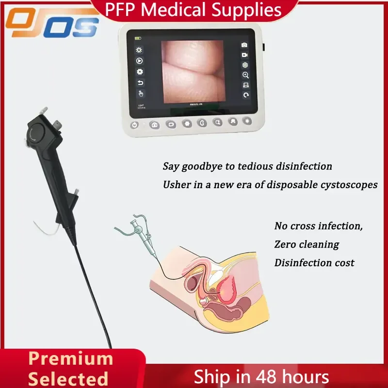 AP08 for Best Portable Flexible Disposable Cystoscope Customized Connector and Working Length with High Resolution for Vet